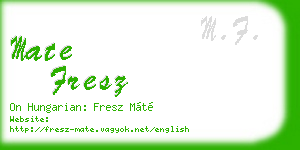 mate fresz business card
